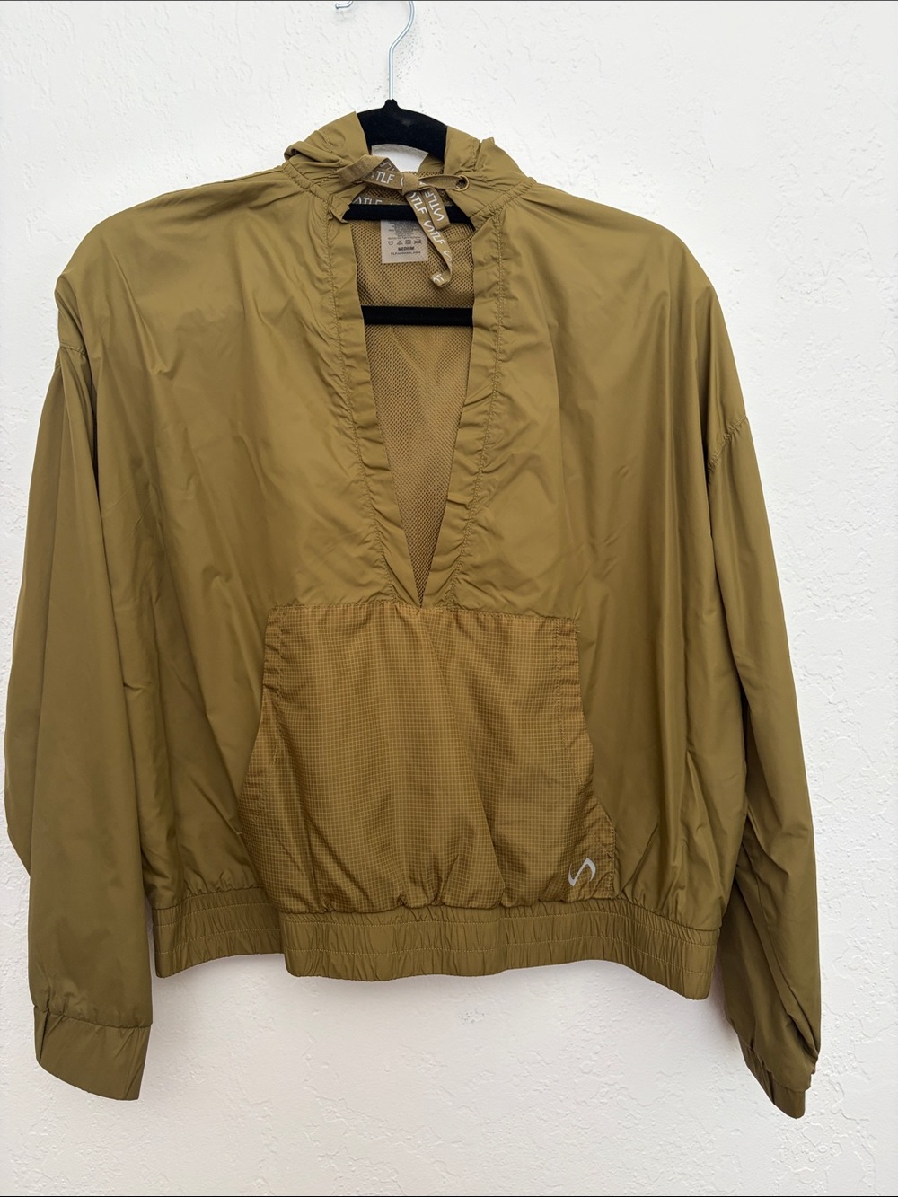 (!!) Womens TLF Apparel Lightweight Pullover Anorak Jacket - Olive